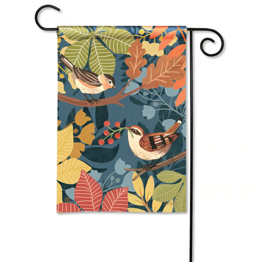 The Porch Fall Birds and Berries Garden Flag