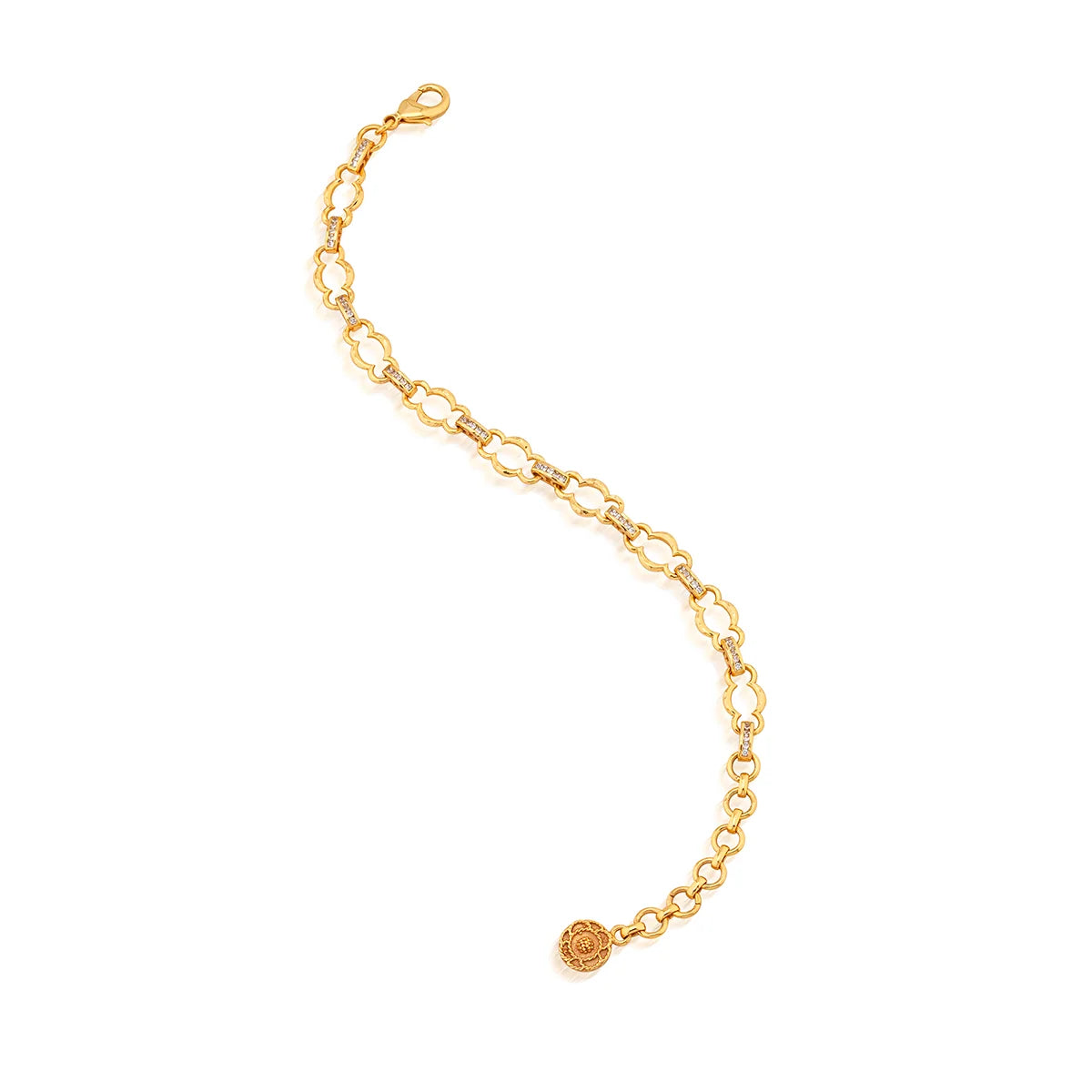 Capuine De Wulf Maharani Petite Chain Bracelet, 7"+2" - Clear Cubic Zirconia
