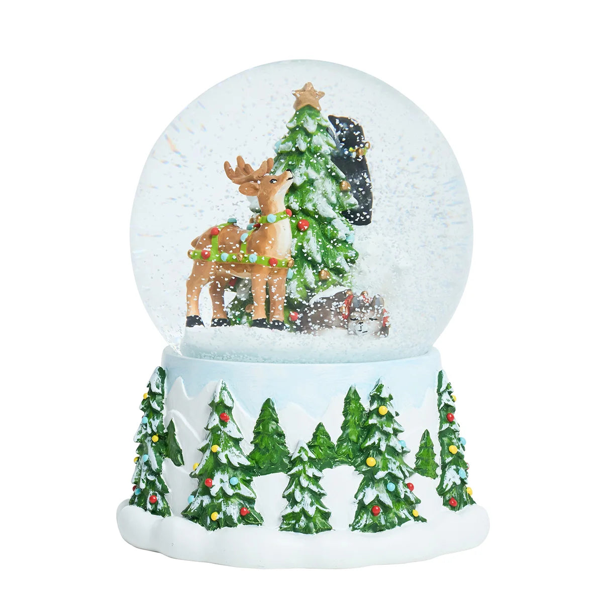 North Pole Animal Snow Globe