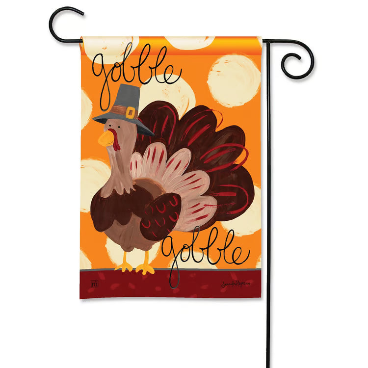 The Porch Gobble Glam Garden Flag