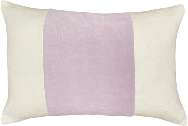 Laura Park Lavender Velvet Panel Pillow 14" x 20"