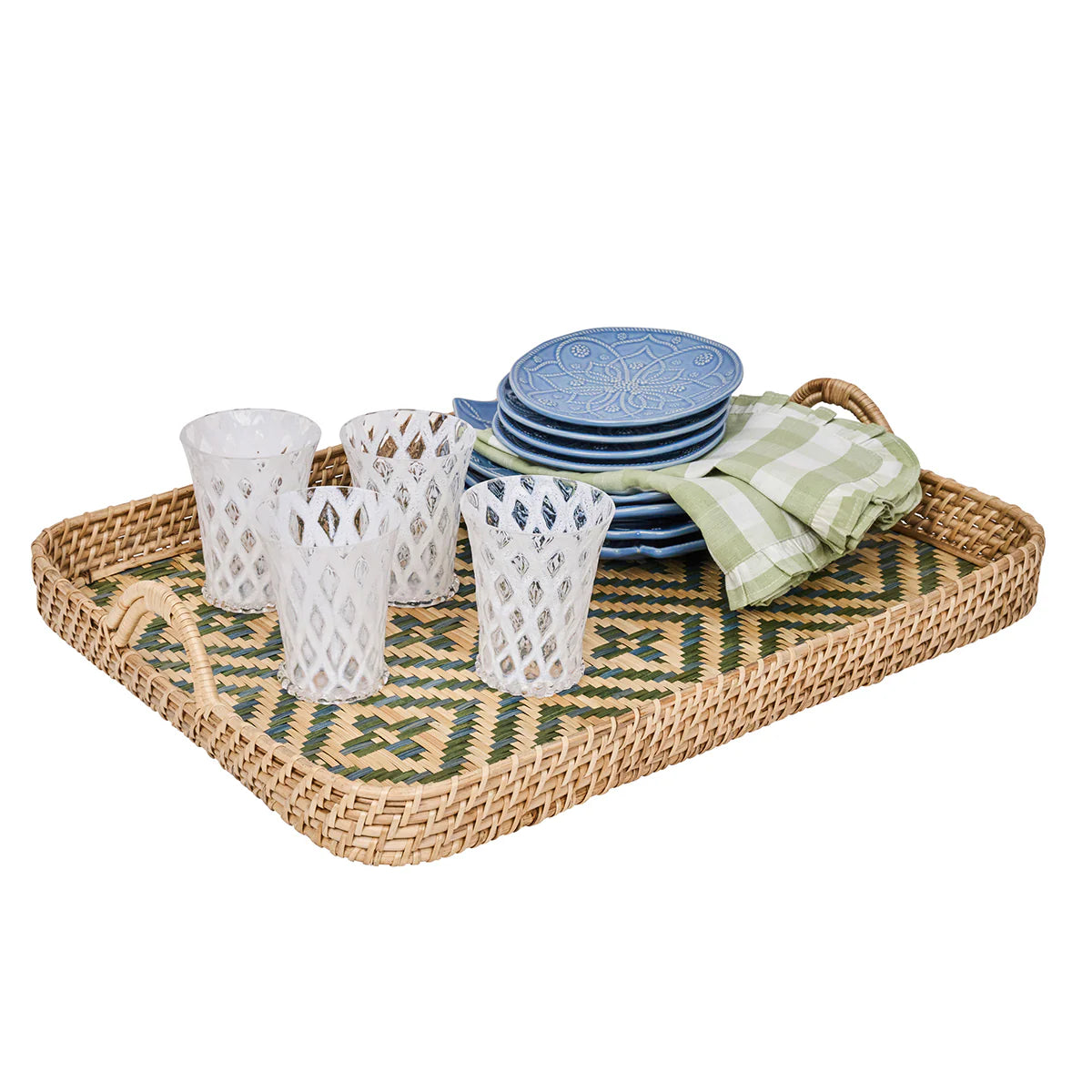 Juliska Villa Seville 18" Tray- Chambray