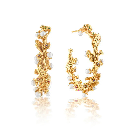 Capucine De Wulf Meadow Grande Hoop Earrings - Pearl