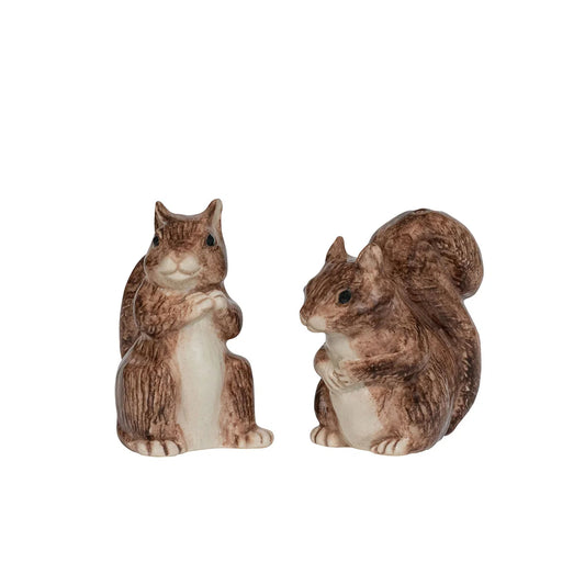 Juliska Clever Ceatures Squirrel Salt and Pepper Shakers Set/2pc