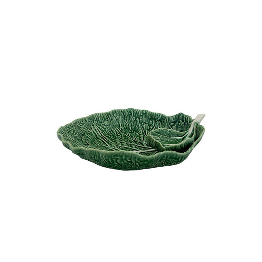 Bordallo Pinheiro Cabbage Natural Chip and Dip