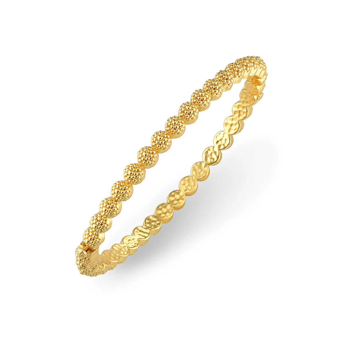 Capucine De Wulf Berry Eternity Petite Hinged Bangle, S/M - Gold