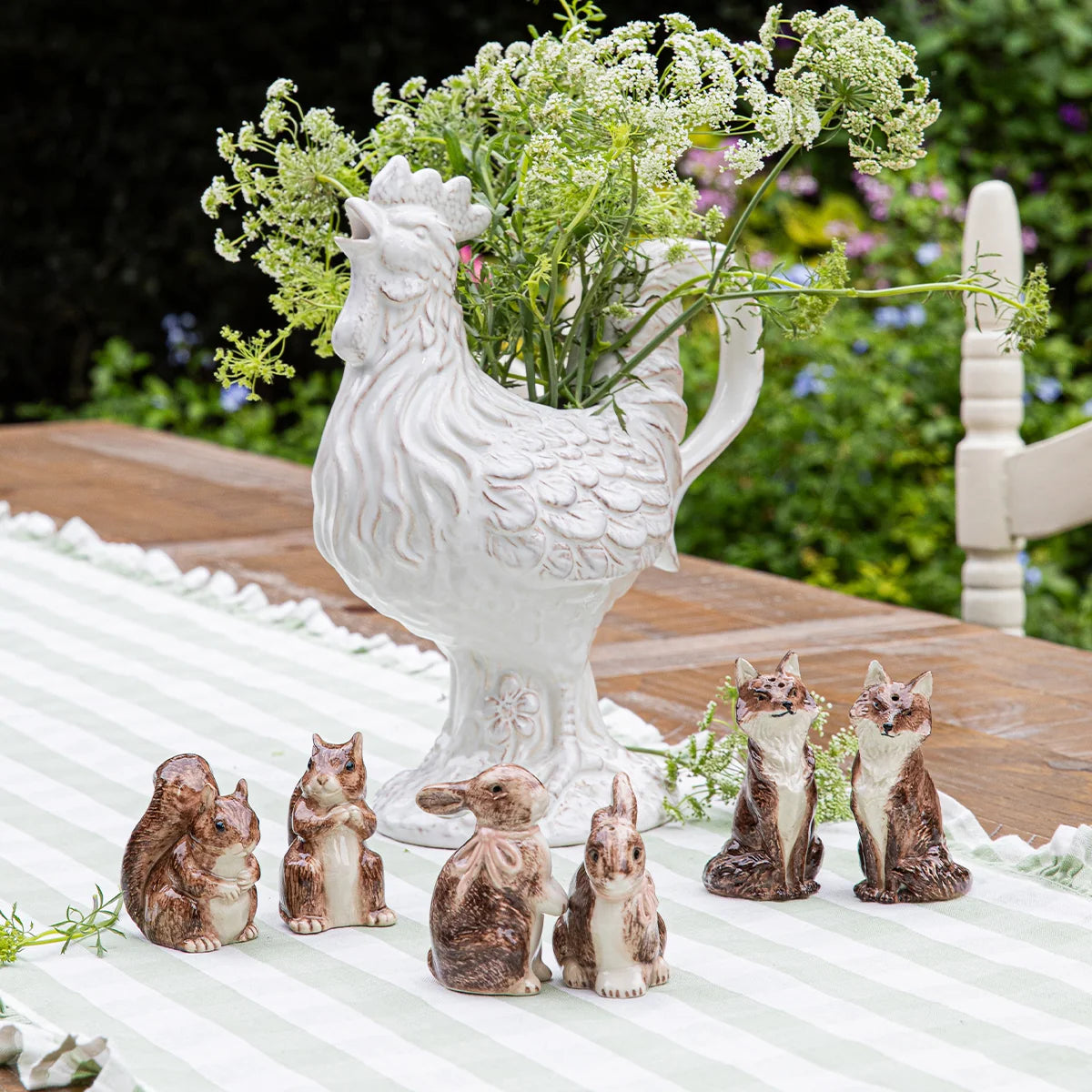 Juliska Clever Ceatures Squirrel Salt and Pepper Shakers Set/2pc