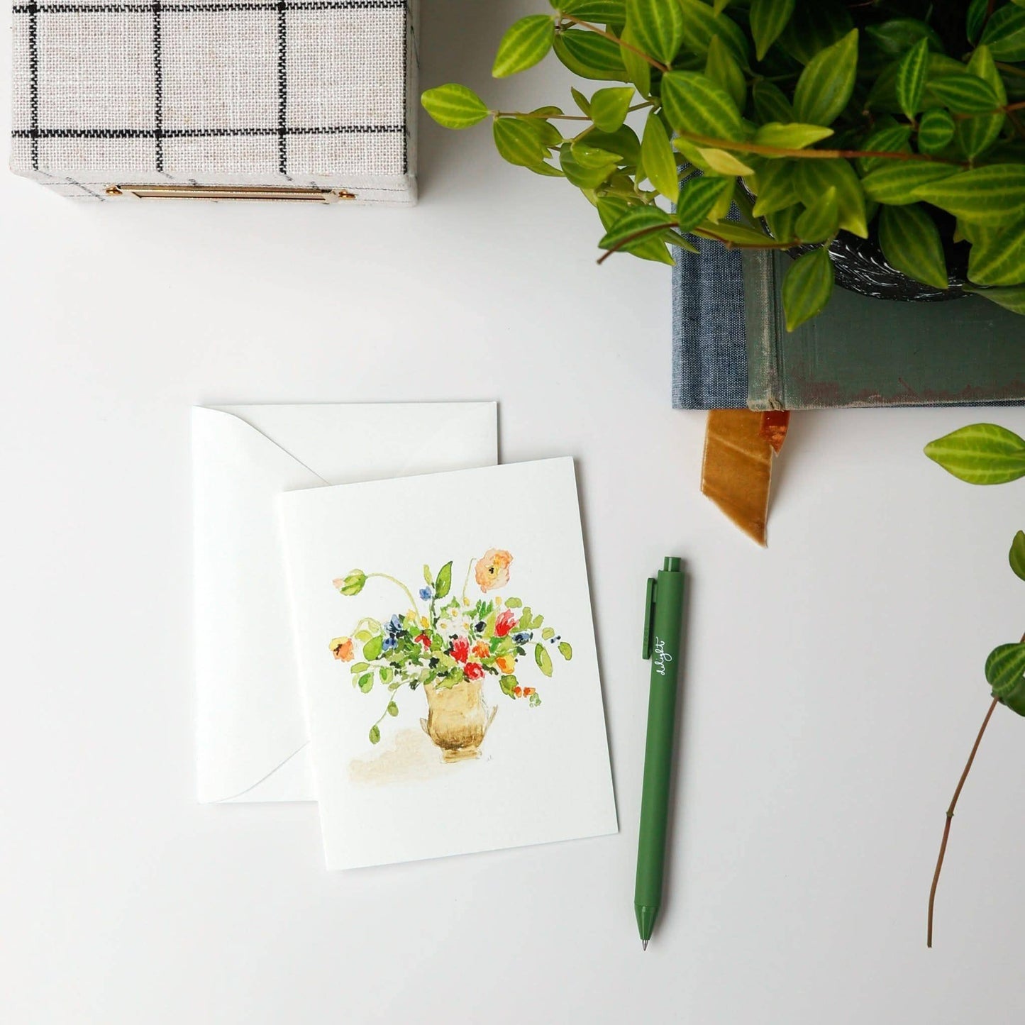The Porch Bouquet notecard: Single card