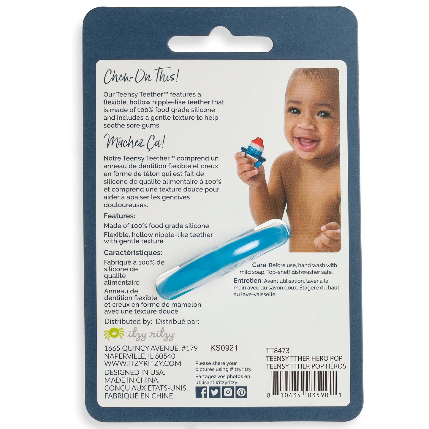 The Porch Teensy Teether™ Hero Pop Soothing Silicone Teether