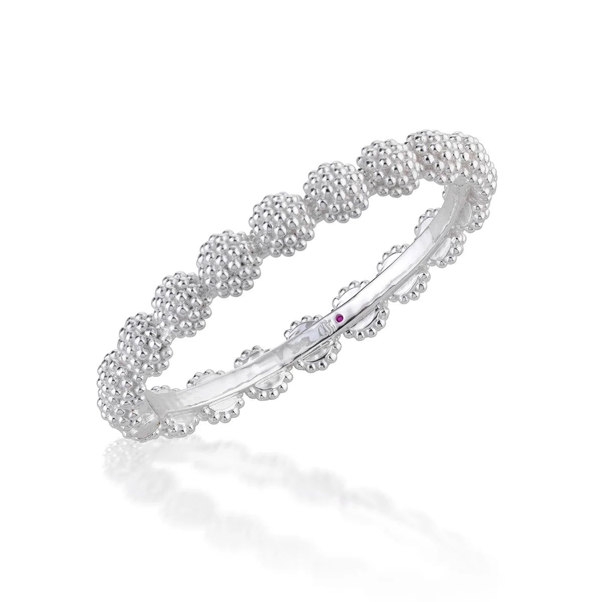 Capucine De Wulf Berry Eternity Hinged Bangle, S/M - Silver