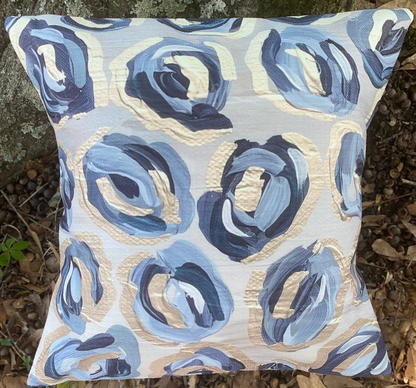 The Porch GA Navy Leopard Pillow