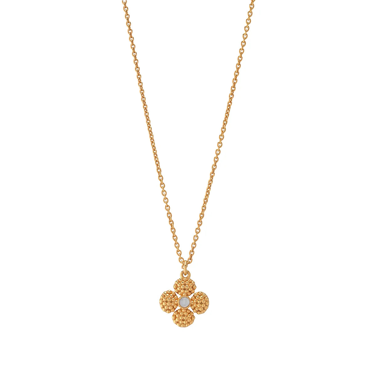 Capucine De Wulf Clover Double Sided Charm Necklace, 16"+2" - MOP