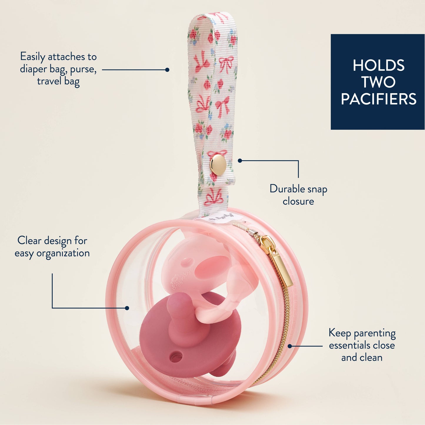 The Porch Itzy Paci Case™ - Ribbons & Roses