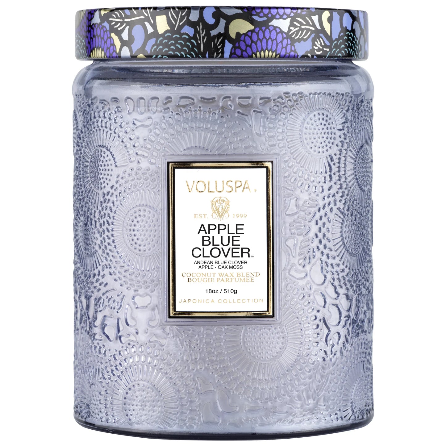 Voluspa Apple Blue Clover Large Jar Candle