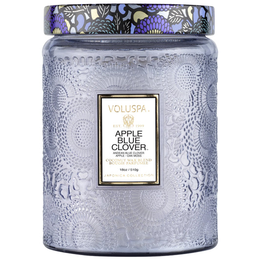 Voluspa Apple Blue Clover Large Jar Candle