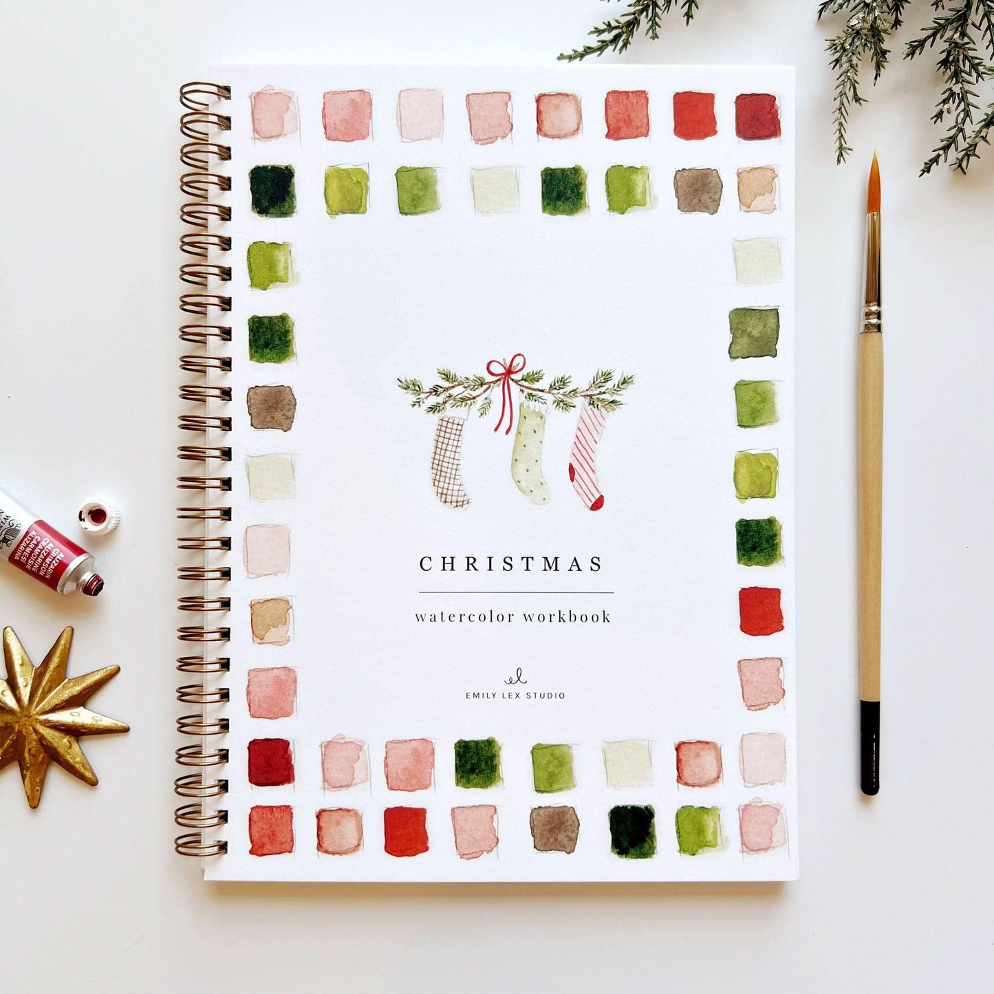 The Porch Christmas watercolor workbook