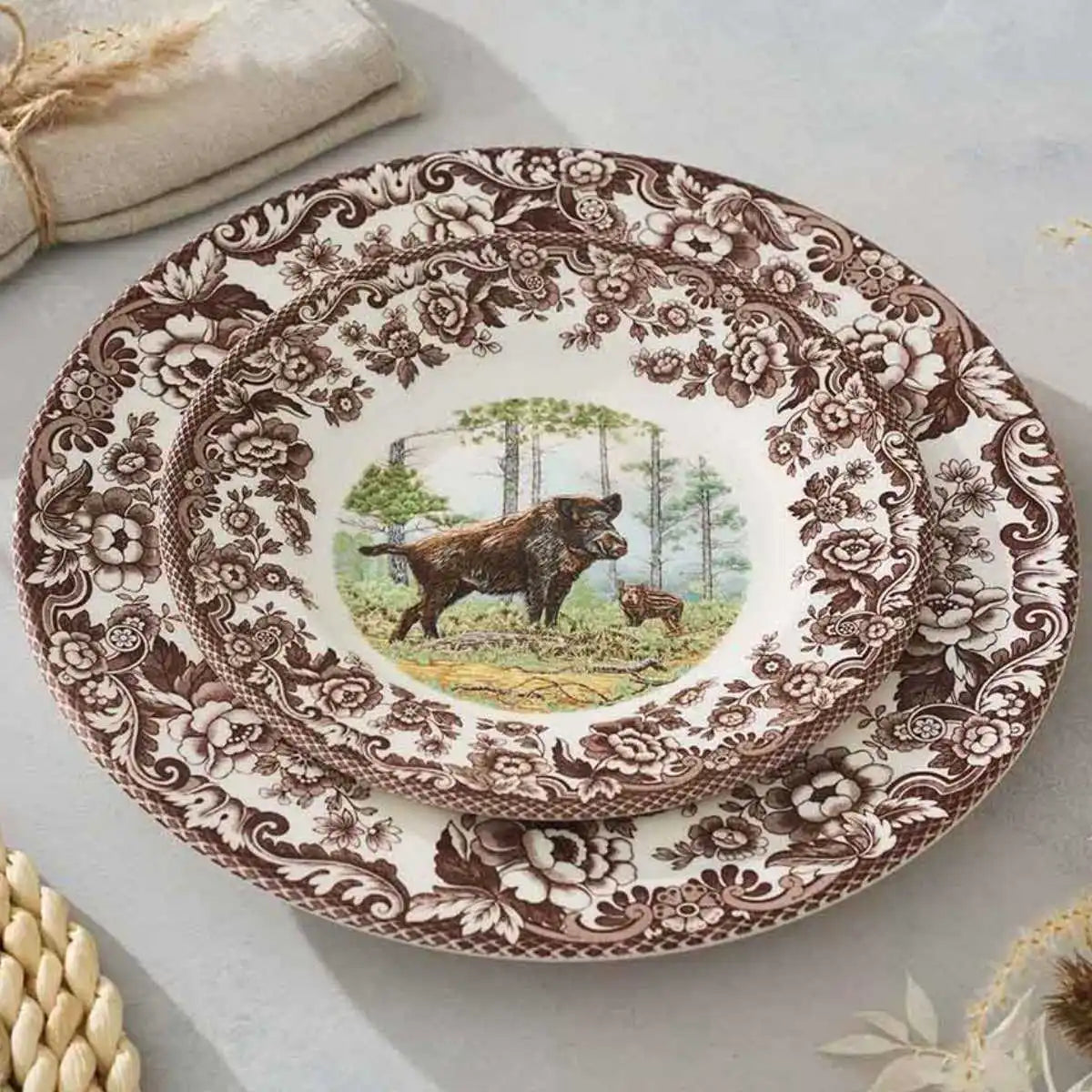 Spode Woodland Salad Plate 8" Wild Boar