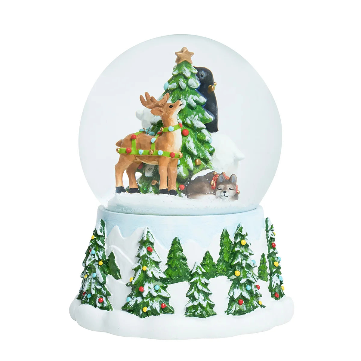 North Pole Animal Snow Globe