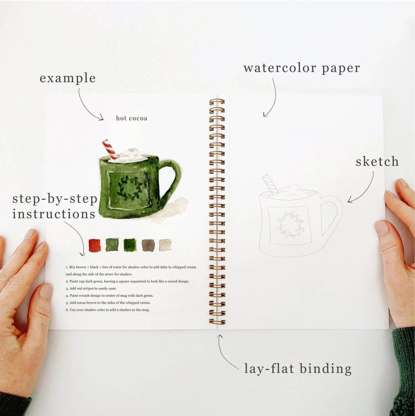 The Porch Christmas watercolor workbook