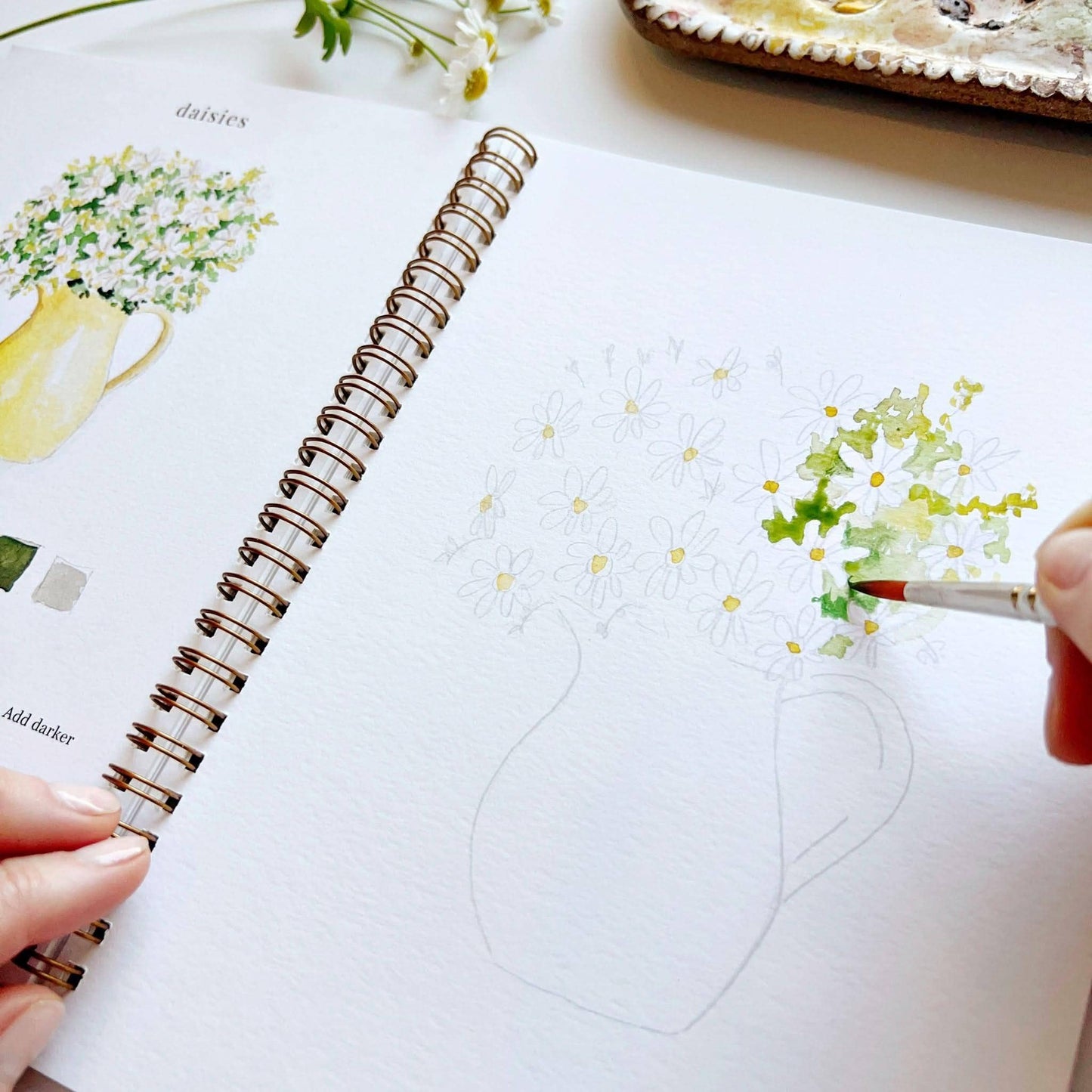 The Porch Flowers watercolor workbook