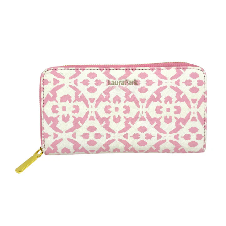 Laura Park Porto Tiles Blush Leather Wallet