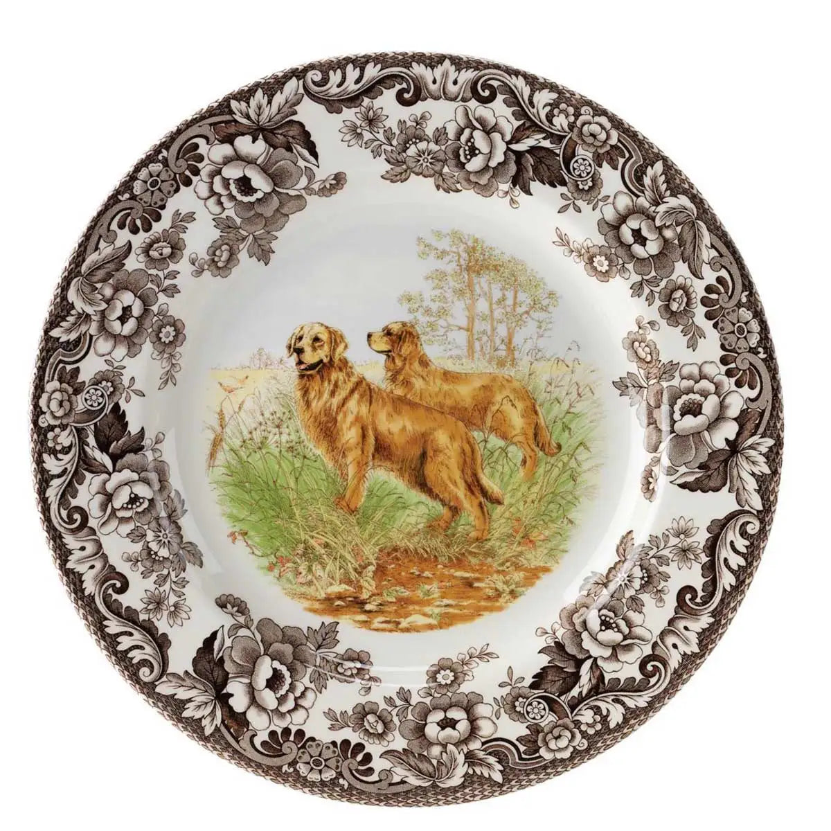 Spode Woodland Salad Plate 8" Golden Retriever