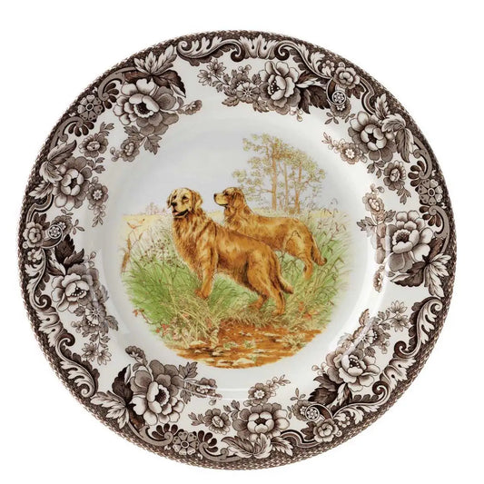 Spode Woodland Salad Plate 8" Golden Retriever