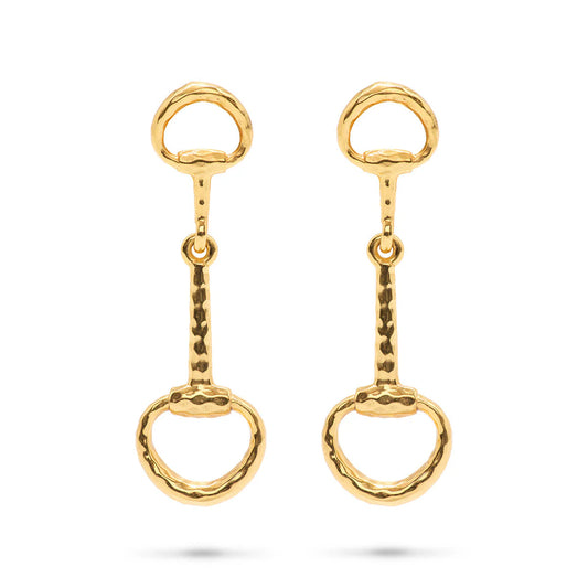 Capucine De Wulf Equestrian Snaffle Bit Earrings- Gold