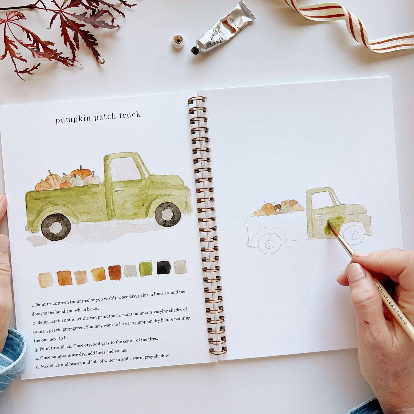 The Porch Autumn watercolor workbook