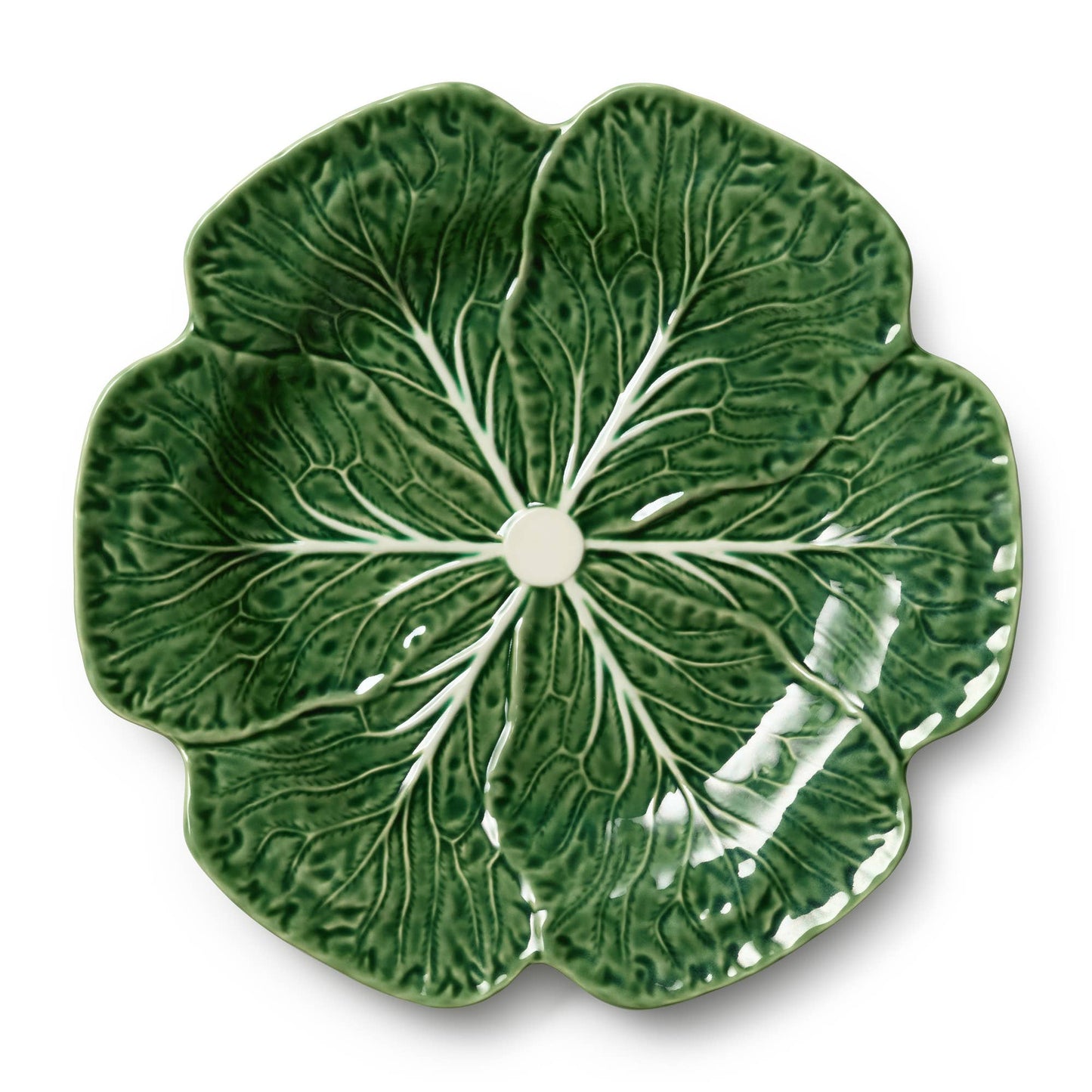 The Porch Le Jardin Cabbage 3-D Round Platter 13in