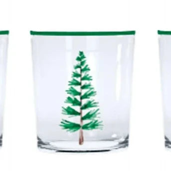 Mariposa Woodland Trees Double Old Fashion Glasses