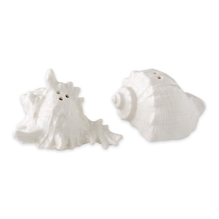 The Porch Design Imports Seashell Salt and Pepper Shaker Set