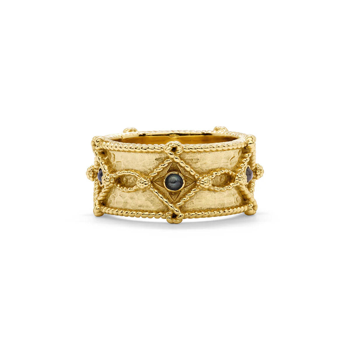 Capucine De Wulf Victoria Ring Band- Gold/Blue