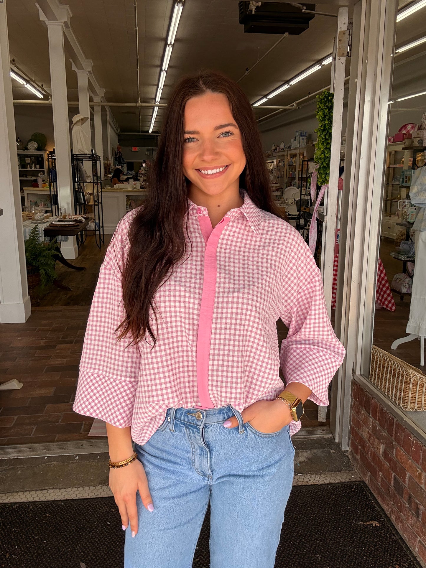 Gingham Gaze Top