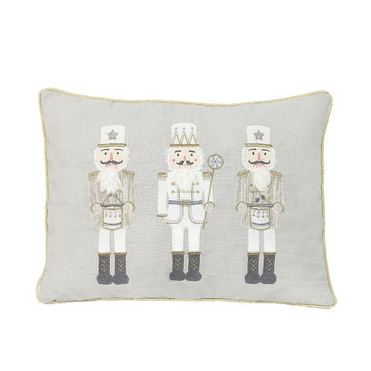 Mon Ami Nutcracker Pillow - Silver