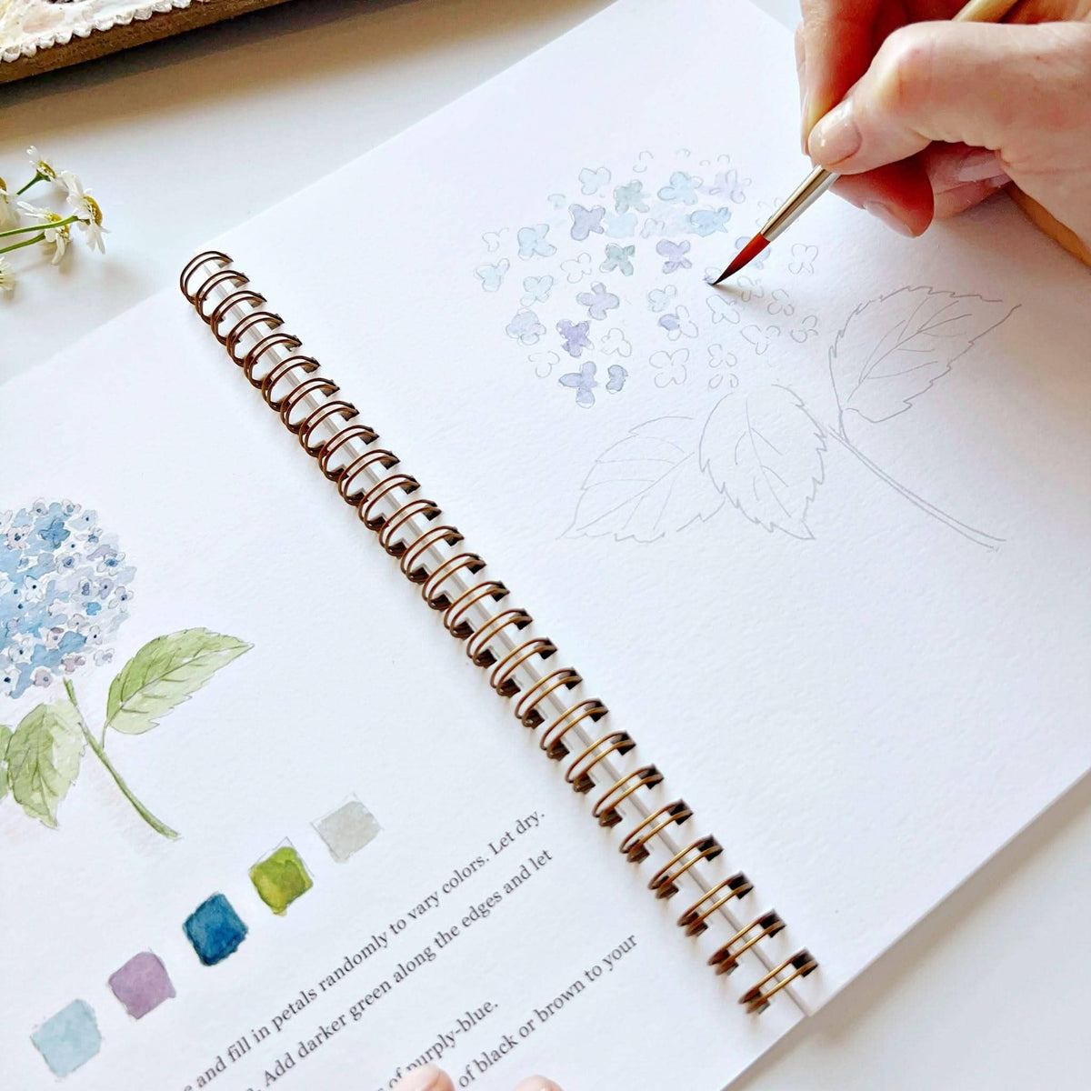 The Porch Flowers watercolor workbook