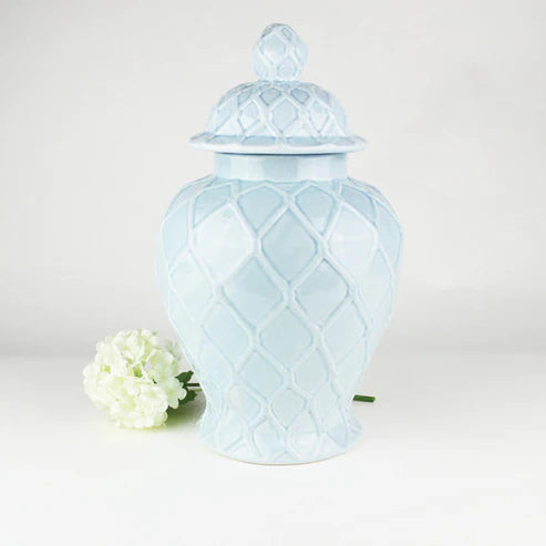 8 Oak Lane CHIPPED Blue Ginger Jars