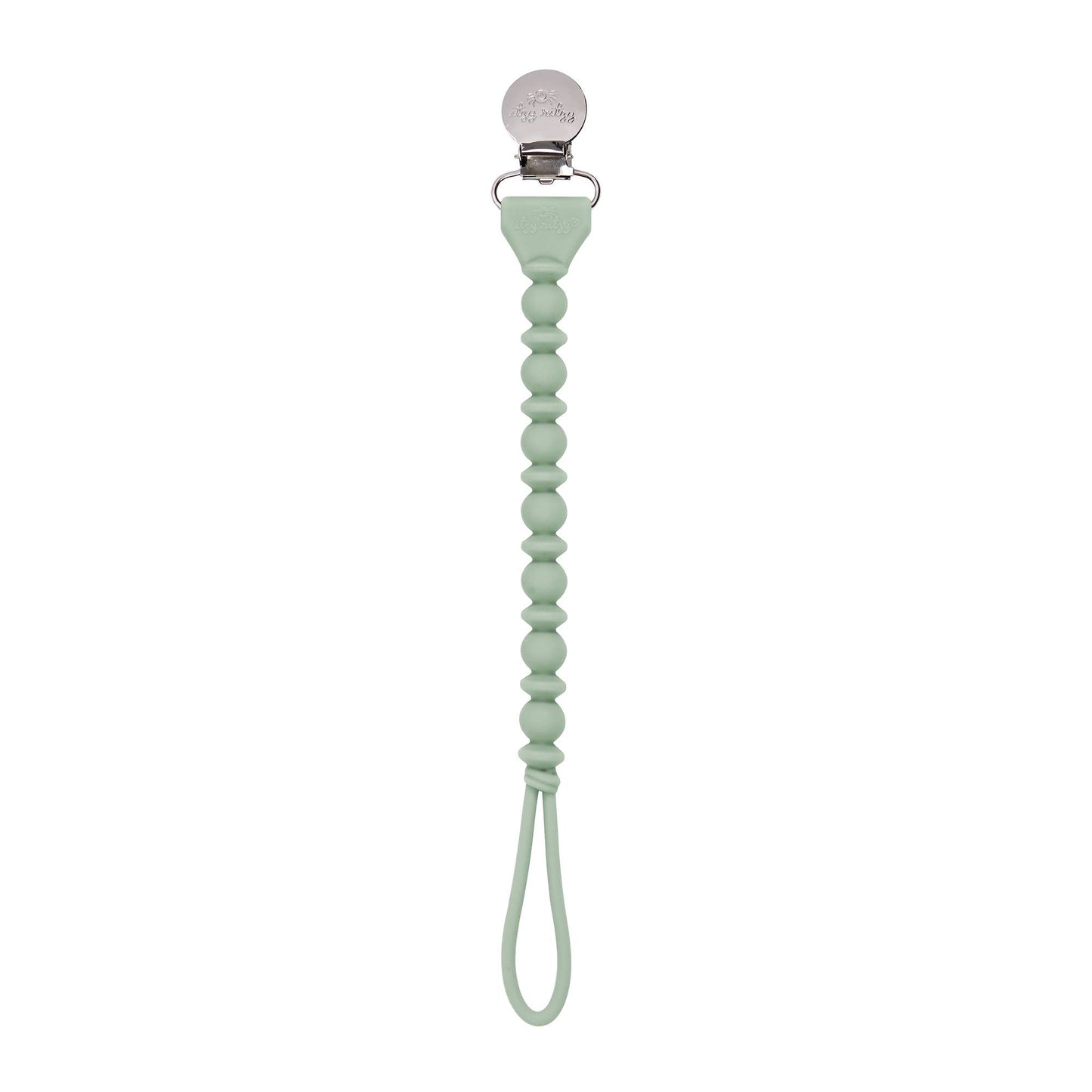 The Porch Sweetie Strap™ Silicone One-Piece Pacifier Clips: Blue Beaded