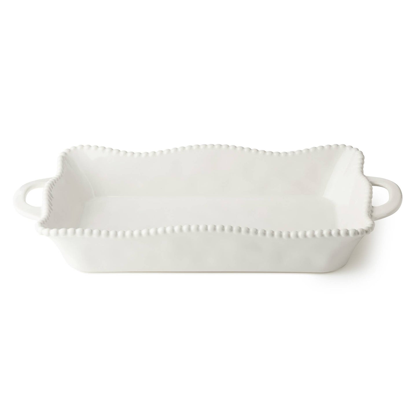The Porch Perlette Cream Large Rectagular Baker 16in x 10.25in