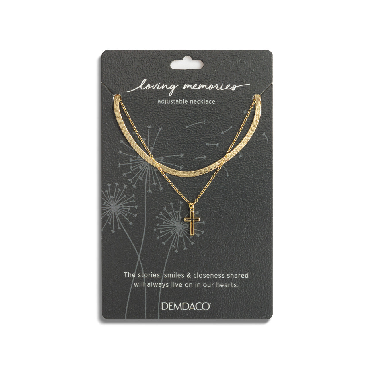 Demdaco Layered Cross Gold Necklace 18in