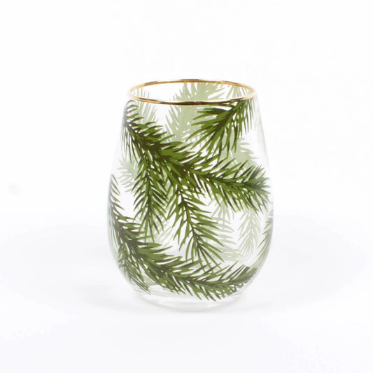 8 Oak Lane Evergreen Stemless Wine Glass