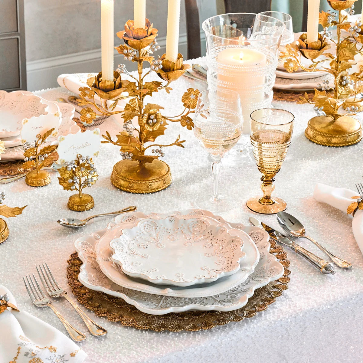 Juliska Thistle Dessert/Salad Plate - Whitewash