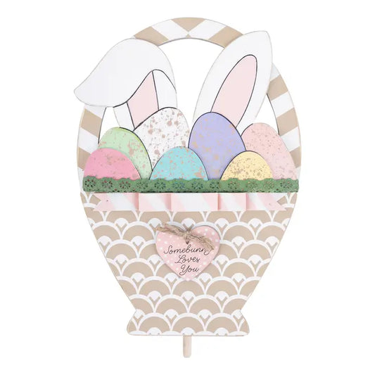 The Porch Glory Haus Speckled Egg Basket Topper