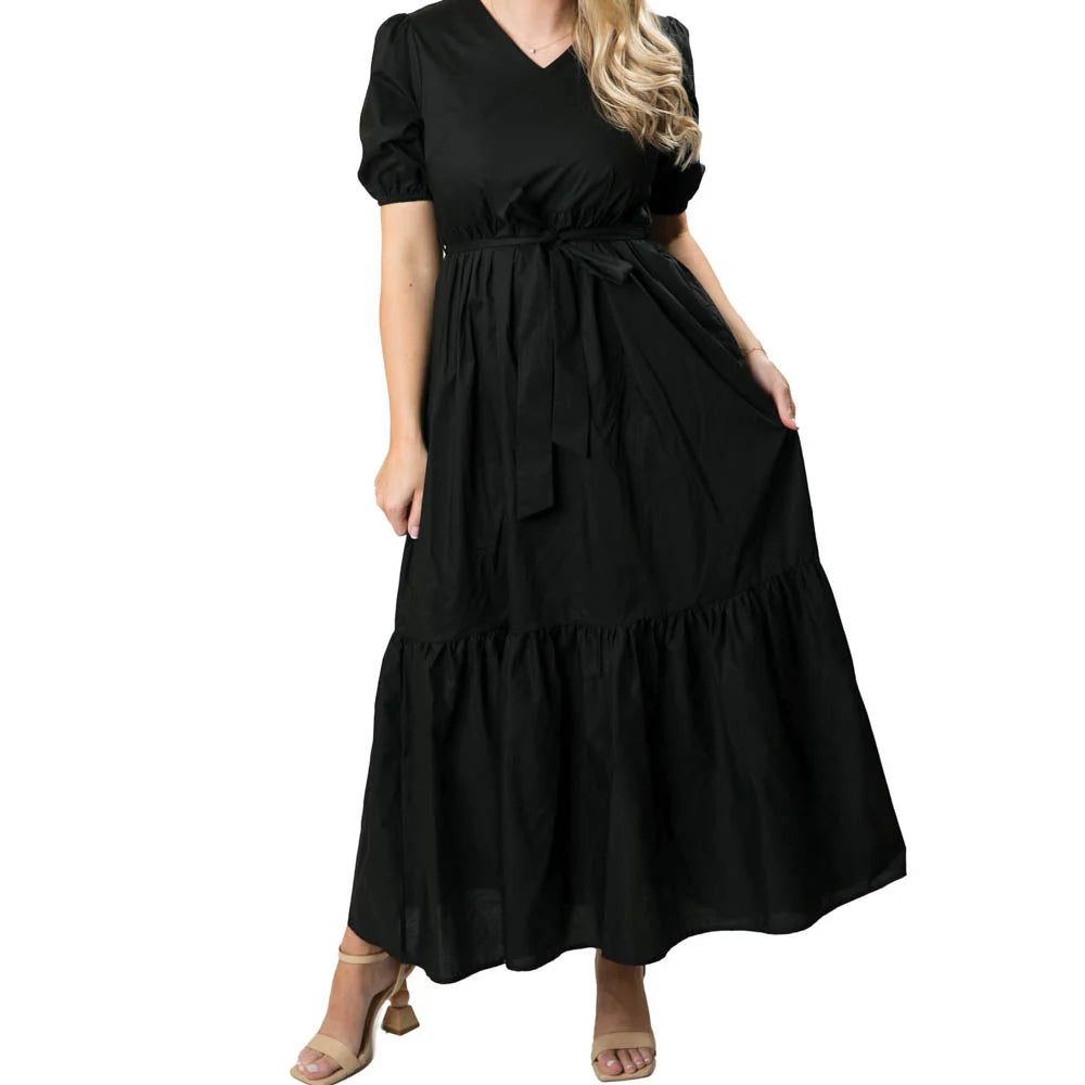 Top It Off Black Gemma Dress