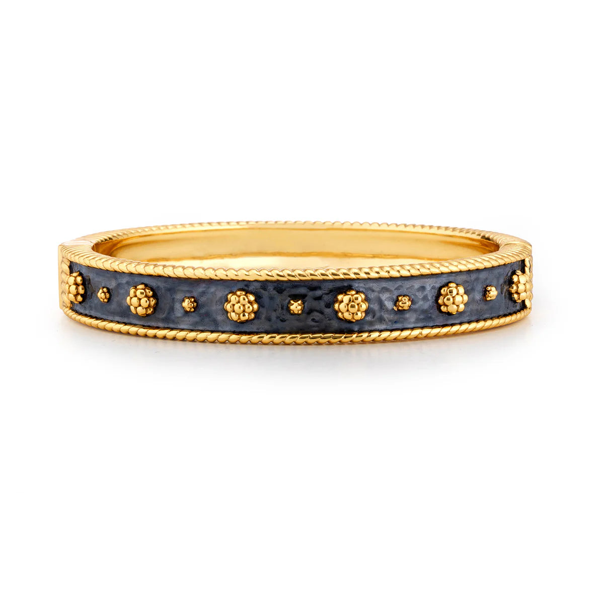 Capucine De Wulf Berry Classic Hinged Bangle Midnight