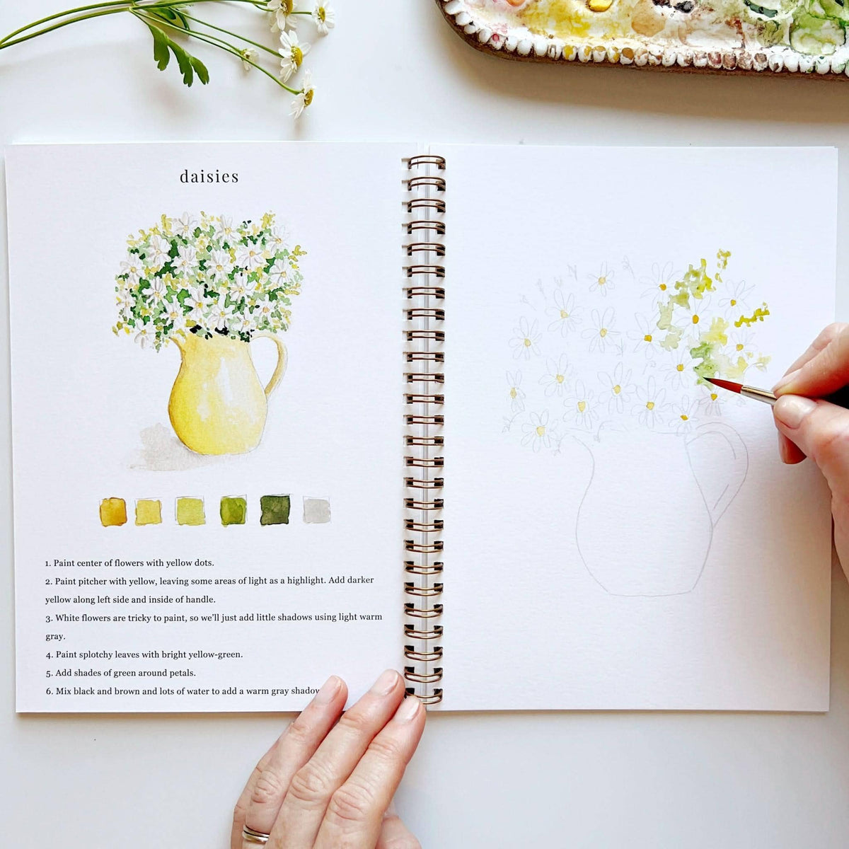 The Porch Flowers watercolor workbook