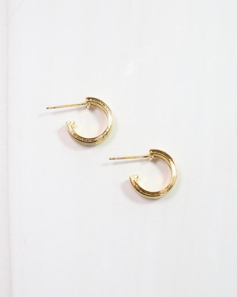Caroline Hill Jennie Small Gold Hoop Earring
