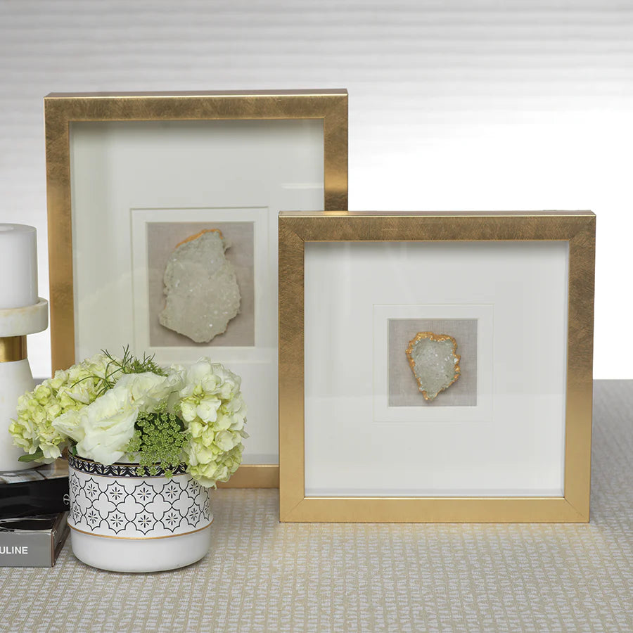 Zodax Gold Framed Crystal 12x12x1.5