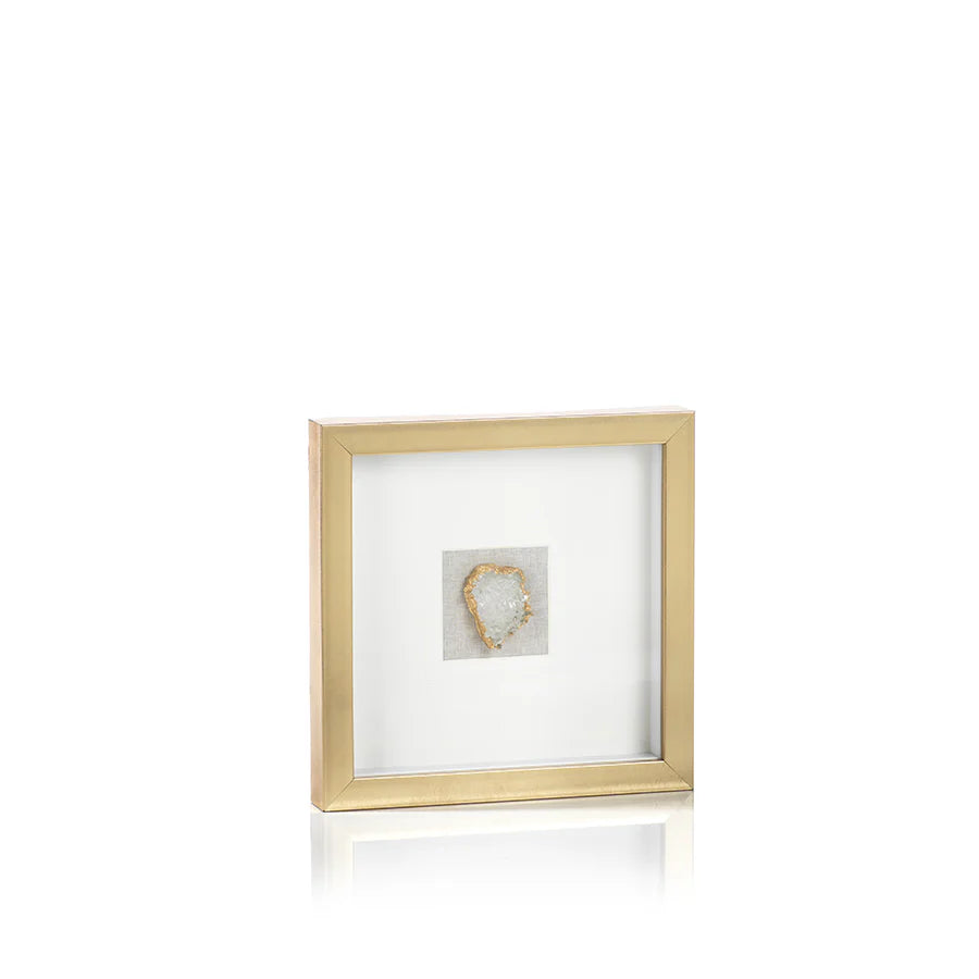 Zodax Gold Framed Crystal 12x12x1.5