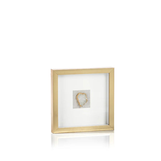 Zodax Gold Framed Crystal 12x12x1.5